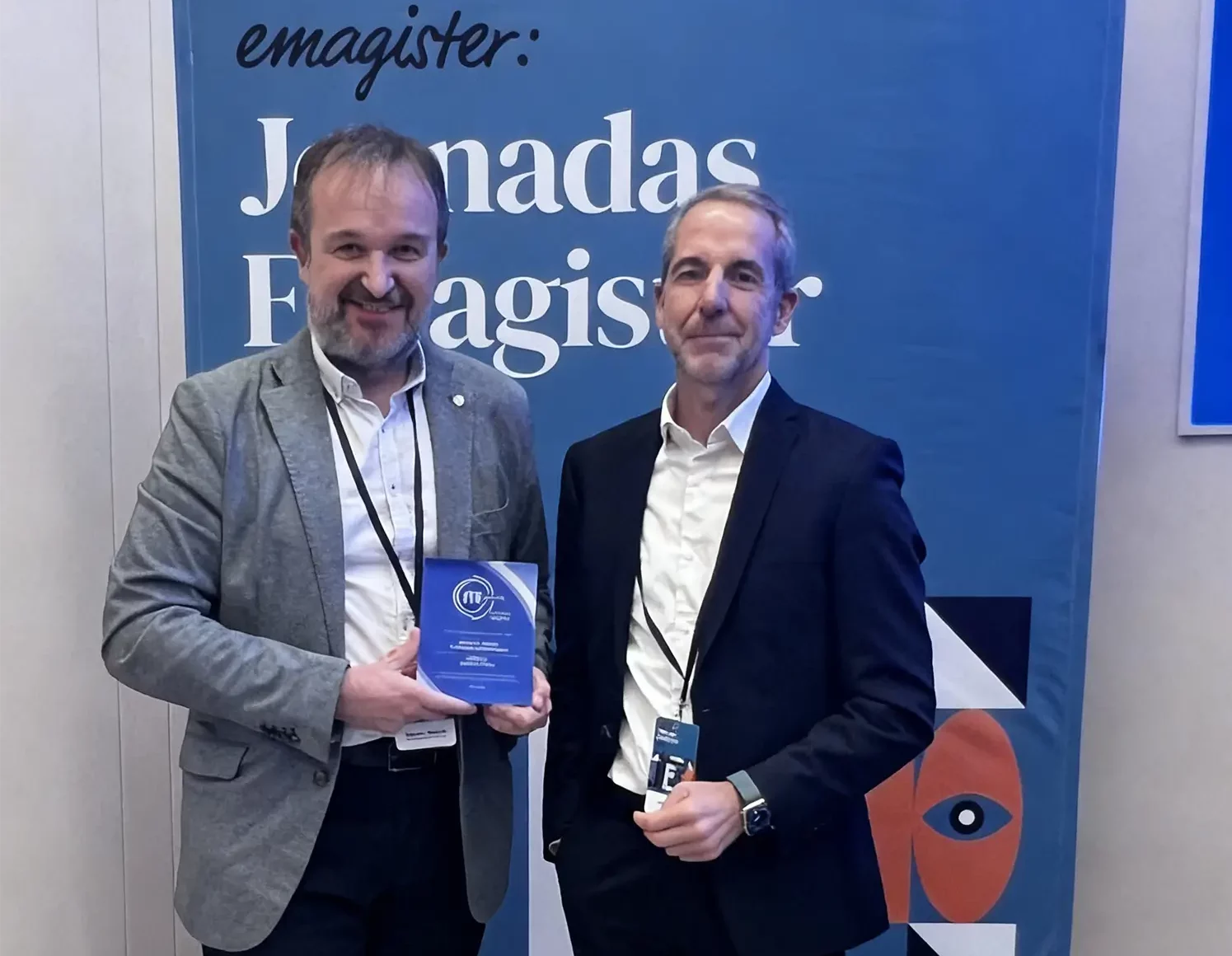 Westfield Business School faculty receiving the FSO 2025 recognition from Hamilton Global Intelligence during the Emagister Awards event.