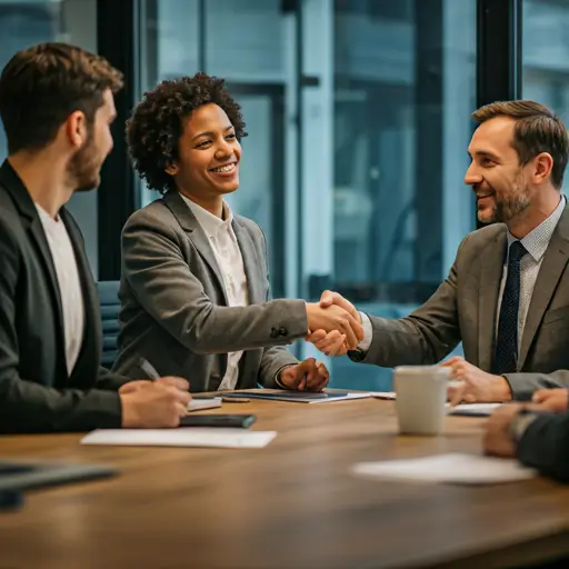 Group of Westfield alumni participating in an international networking session.