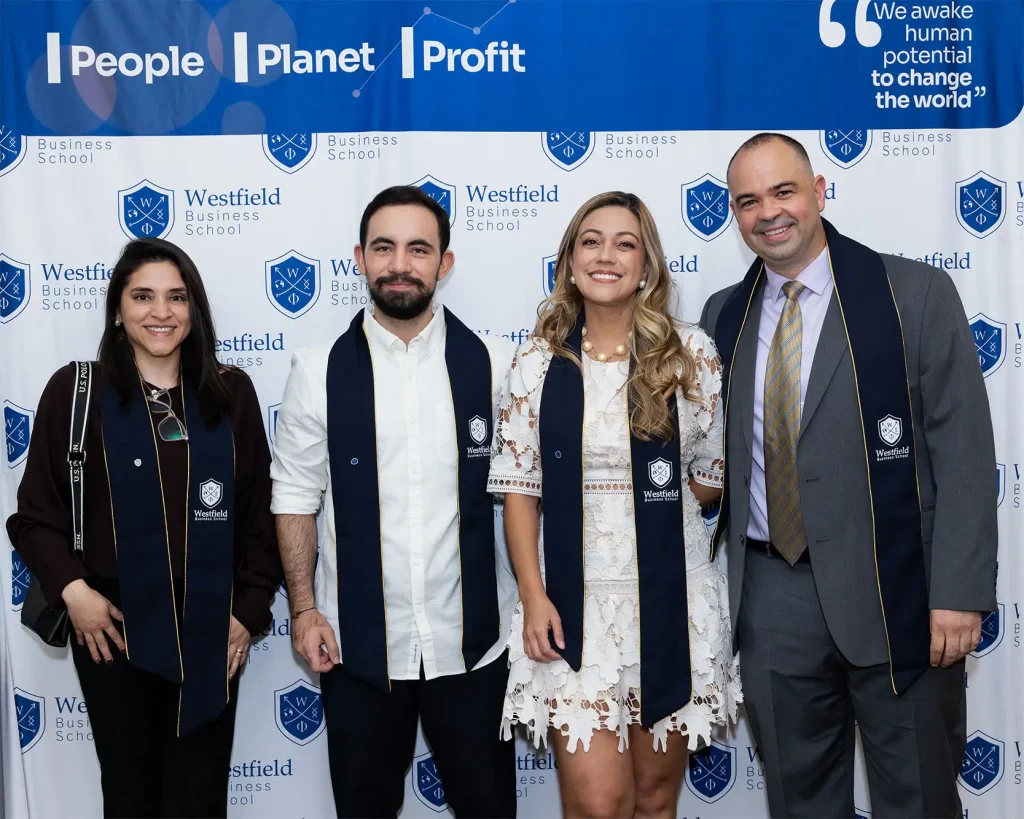 Westfield Business School Cohort 65 graduates during graduation ceremonies in Medellín and Miami